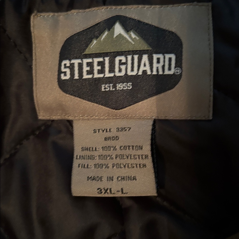 Insulated Men's Brown Work Bib Overalls Steelguard brand